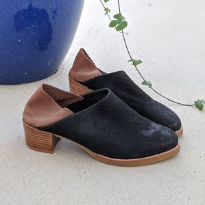 All Black Color Block Suede / Nubuck Boots